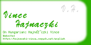 vince hajnaczki business card